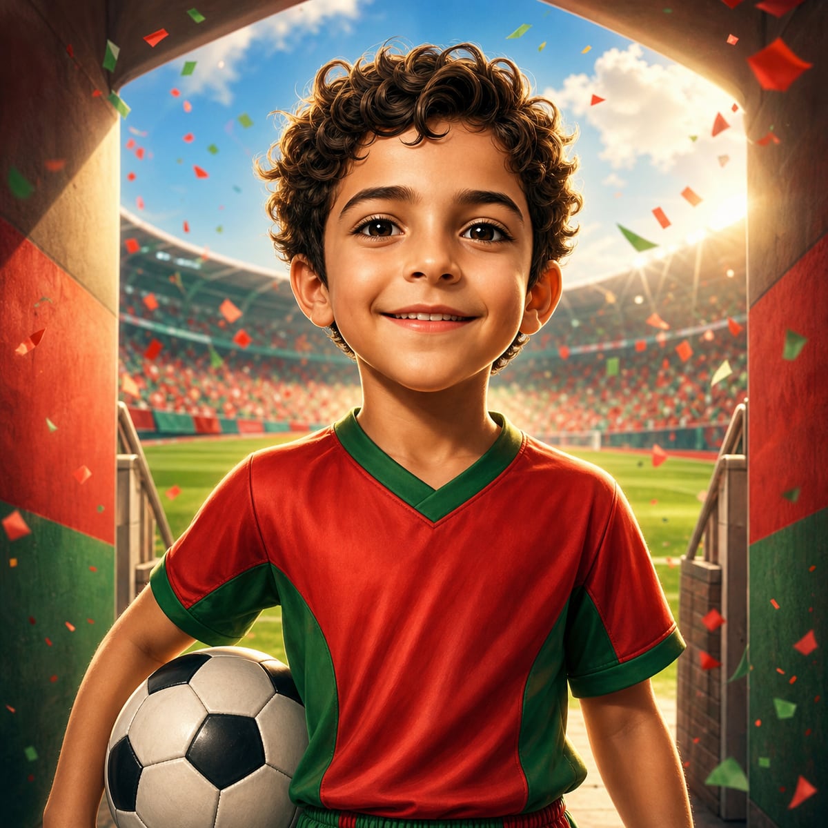 Illustrated boy as a story hero